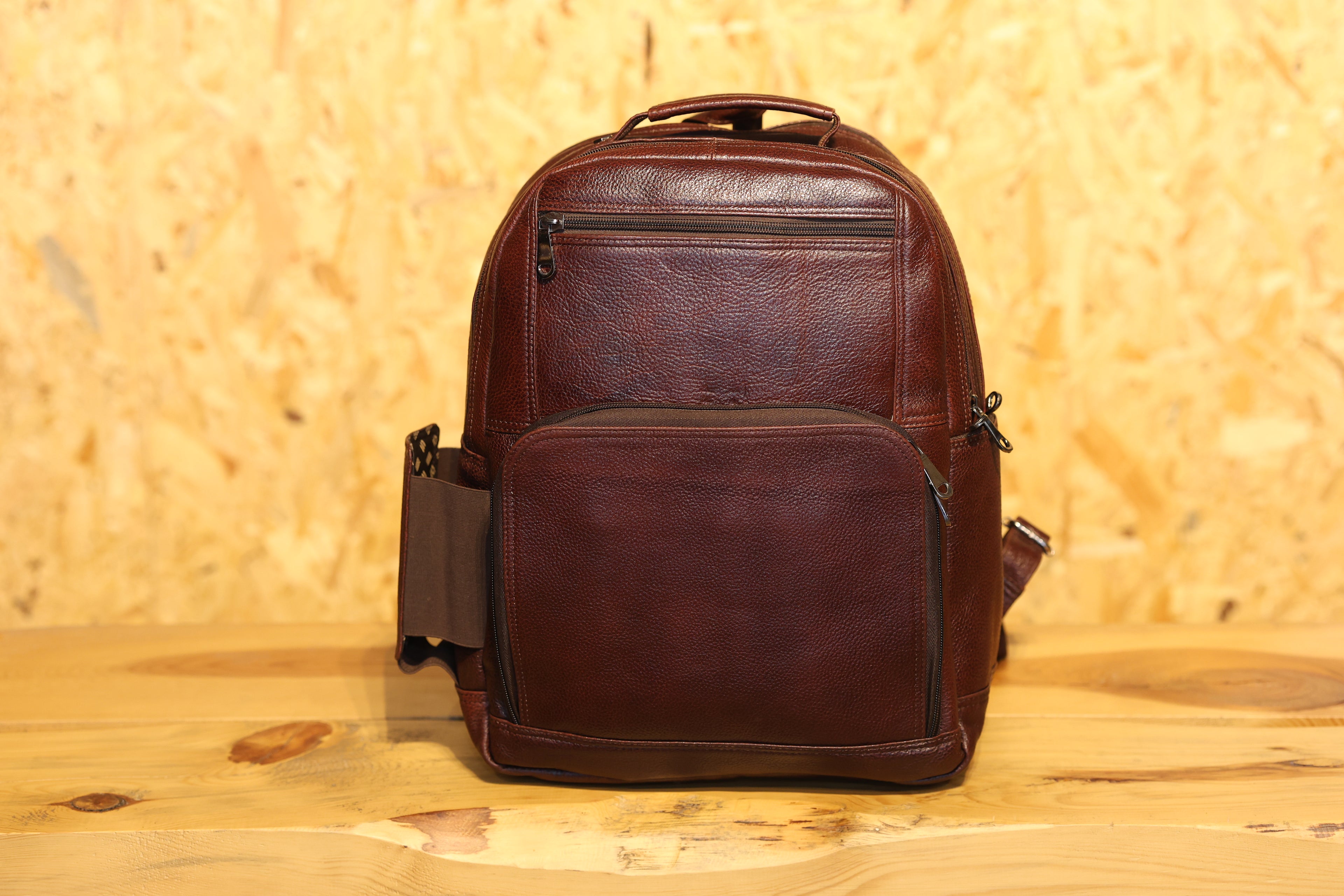 Large Full-Grain Leather Backpack