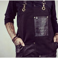 Fabric With Leather Pocket Apron