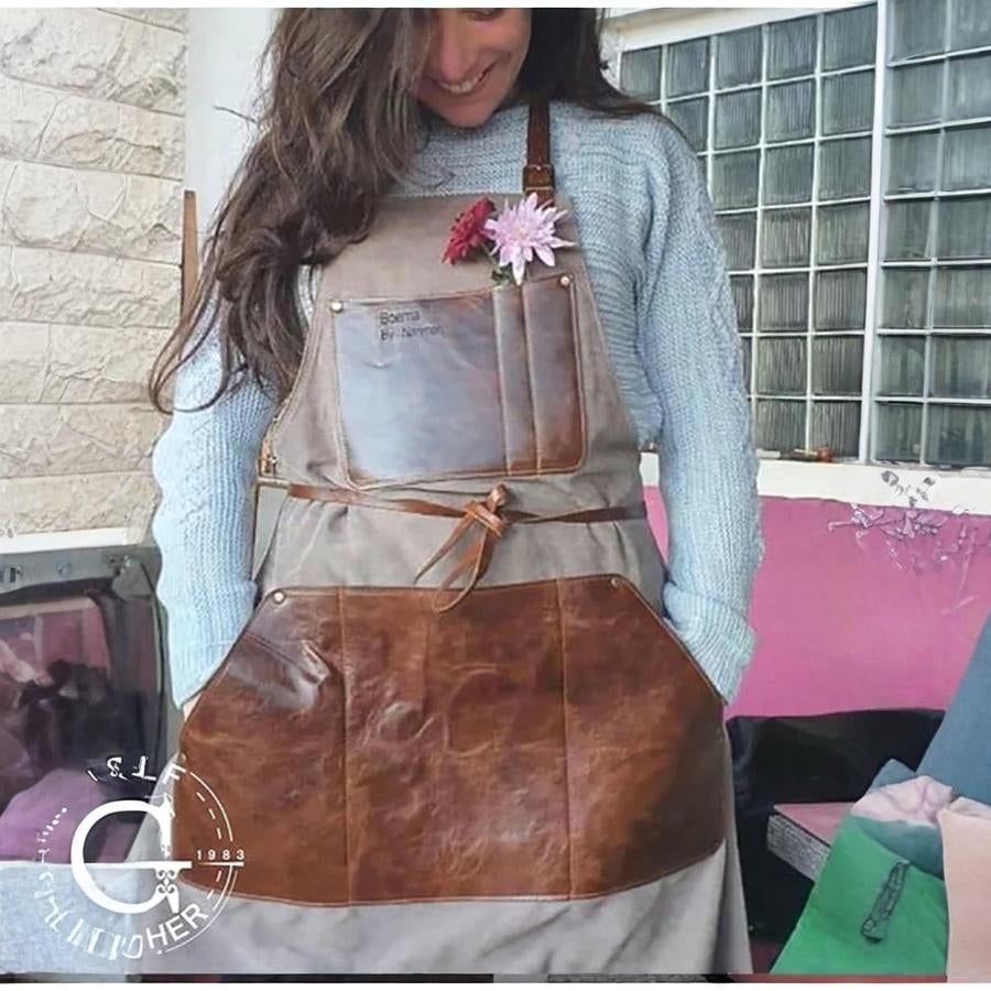 Fabric And Leather Apron