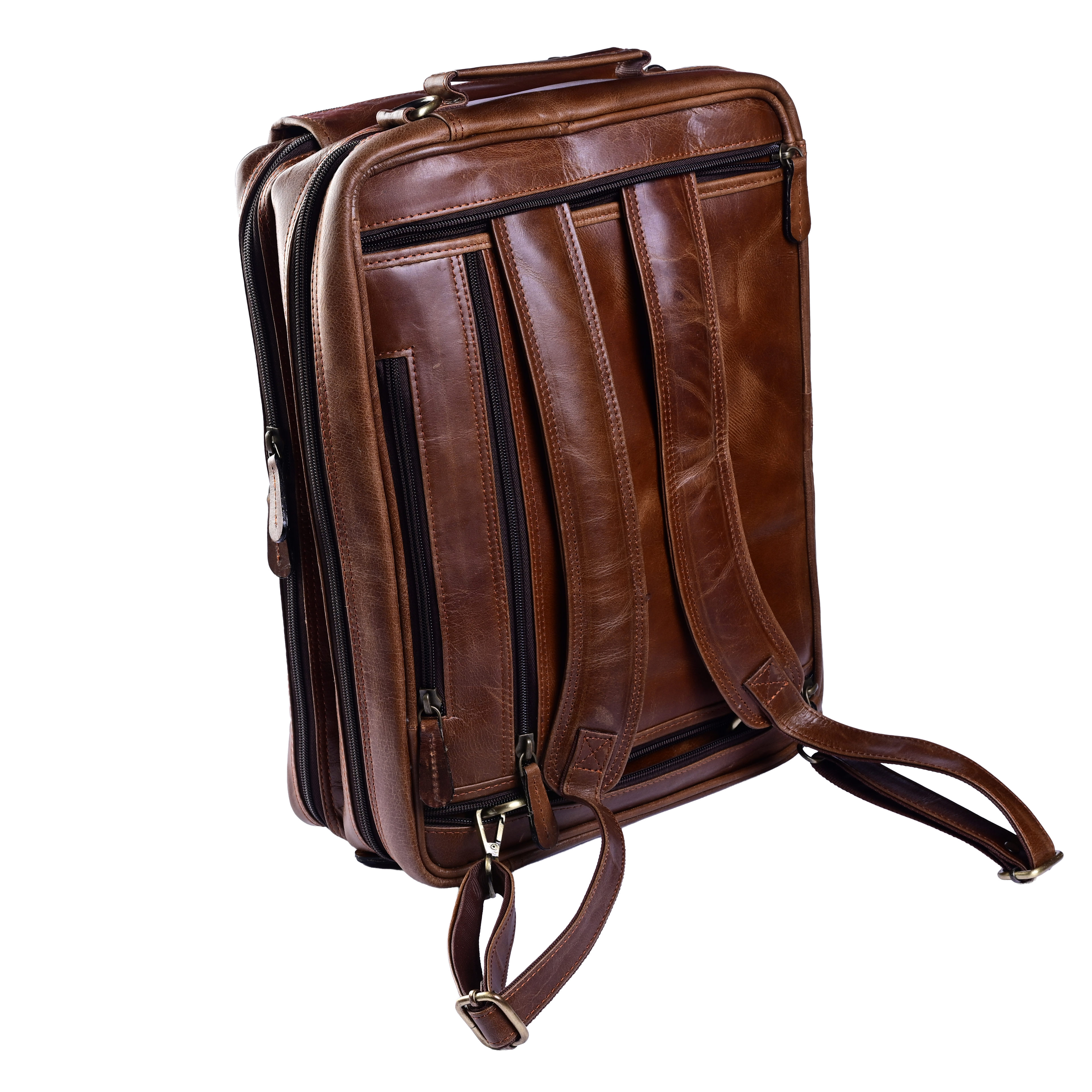 Convertible Leather Briefcase / Backpack