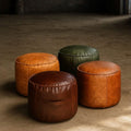Real Leather Pouf
