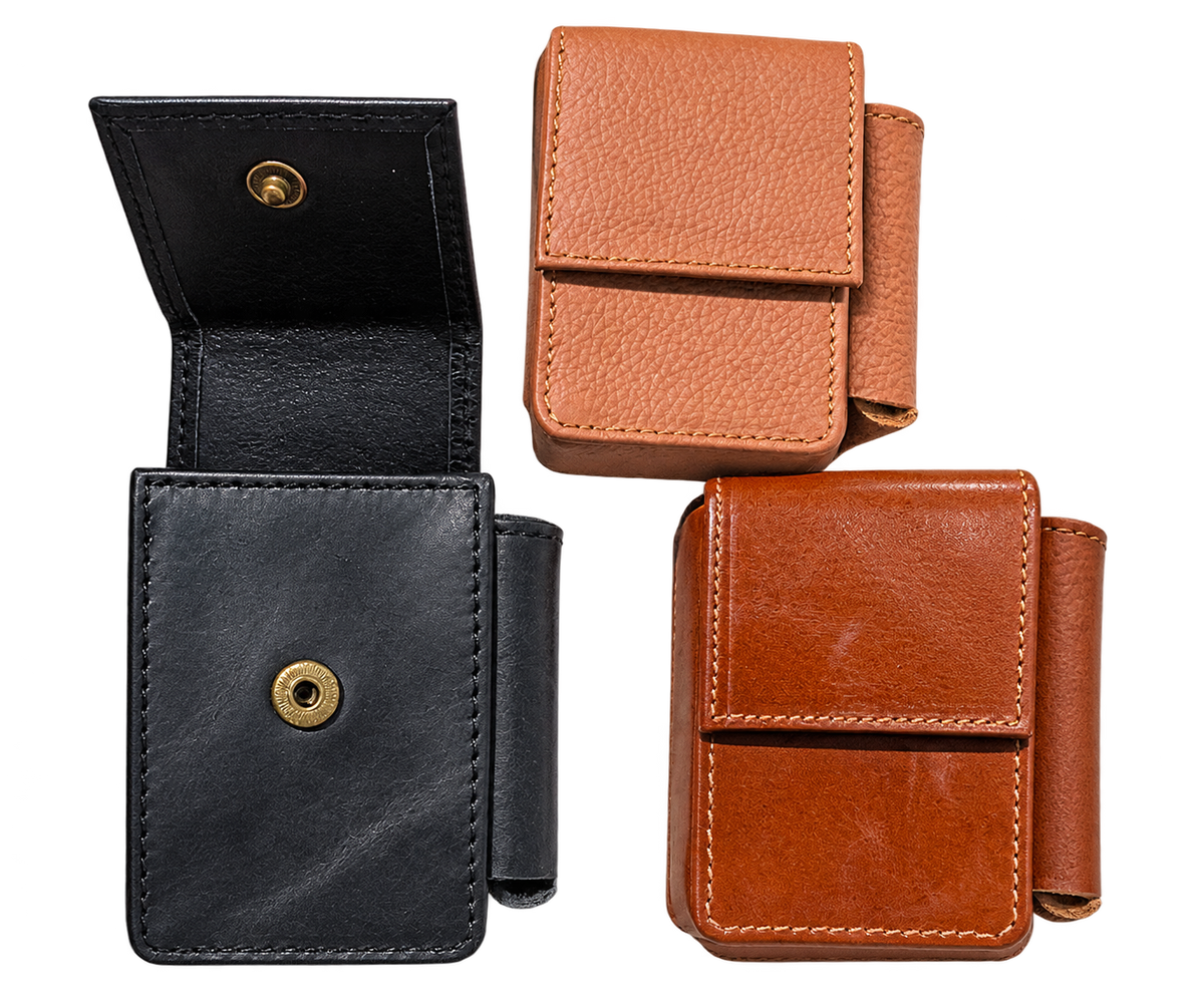 Leather Cigarette & Lighter Case