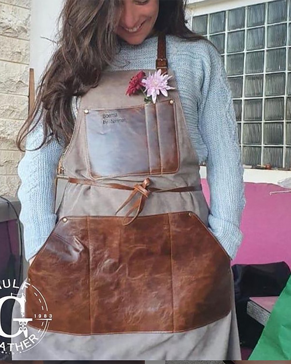 Fabric And Leather Apron